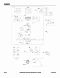 Page F Diagram and Parts List for 543477-0048-E1  Briggs and Stratton Engine